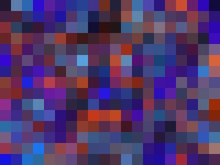geometric square pixel pattern abstract background in blue purple orange