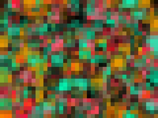 Fototapeta premium geometric square pixel pattern abstract background in green yellow pink