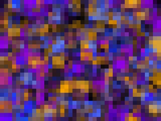 geometric square pixel pattern abstract background in blue purple yellow