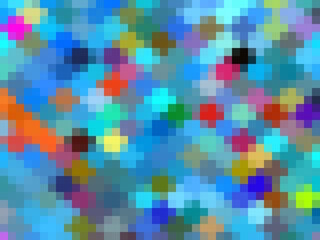 geometric square pixel pattern abstract in blue pink red