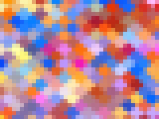 geometric square pixel pattern abstract in pink blue orange