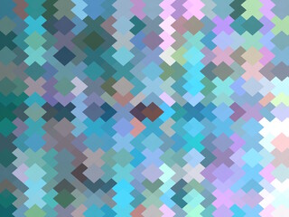 geometric square pixel pattern abstract in blue and pink