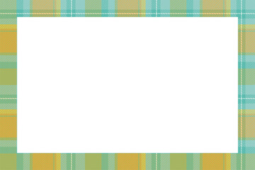 Vintage frame vector. Scottish border pattern retro style. Tartan plaid ornament.