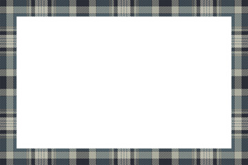 Vintage frame vector. Scottish border pattern retro style. Tartan plaid ornament.