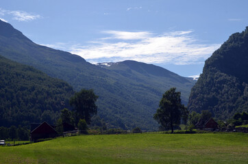 Fototapeta premium Beautiful Norwegian countryside .Flam, Norway, Scandinavia