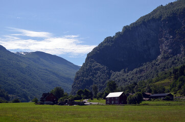 Obraz premium Beautiful Norwegian countryside .Flam, Norway, Scandinavia
