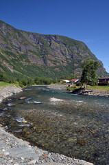 Fototapeta premium Beautiful Norwegian countryside .Flam, Norway, Scandinavia