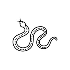 Black line icon for snake