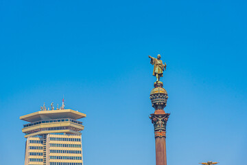 Mirador de Colom column in Barcelona, Spain