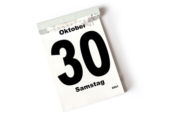 30. Oktober 2021