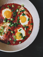  Eggs cooked in tomatoes - shakshouka - food
