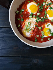  Eggs cooked in tomatoes - shakshouka - food