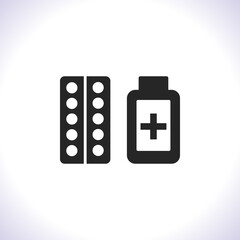 Pill Vector icon . Lorem Ipsum Illustration design