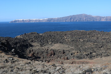 Nea Kameni island near Santorini,  Greece