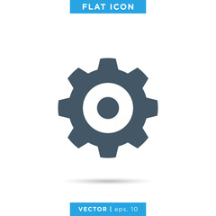 Gear icon vector logo design template.