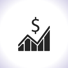 Chart Vector icon . Lorem Ipsum Illustration design
