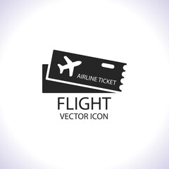 Flight ticket Vector icon . Lorem Ipsum Illustration design