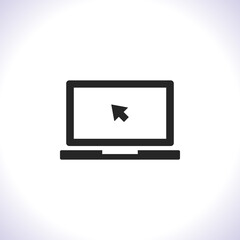 Laptop Vector icon . Lorem Ipsum Illustration design