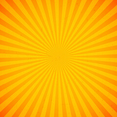 Fototapeta premium Bright orange and yellow rays background 