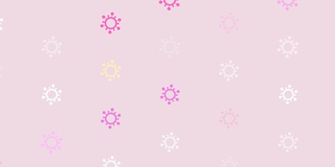 Light Pink vector texture with disease symbols.