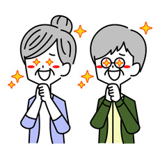 期待に胸が膨らんでいる男女