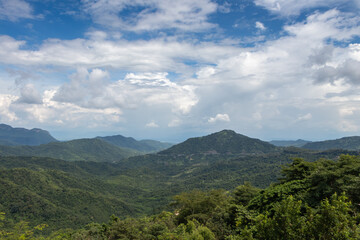 mountain landscape with clouds
