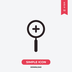 Obraz premium Zoom in vector icon, simple sign for web site and mobile app.