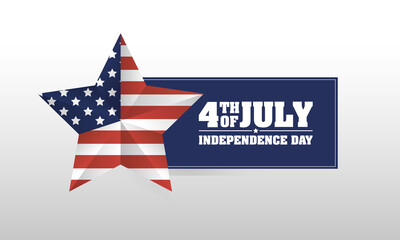 Usa star of 4th july vector design