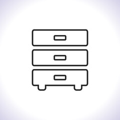 Nightstand Vector icon . Lorem Ipsum Illustration design