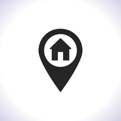 Map pointer house icon . Lorem Ipsum Illustration design