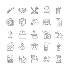 bundle of covid19 set icons