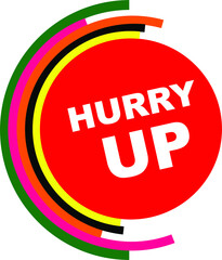 Red Vector Banner hurry up