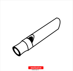 whistle icon.Flat design style vector illustration for graphic and web design.