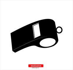 whistle icon.Flat design style vector illustration for graphic and web design.