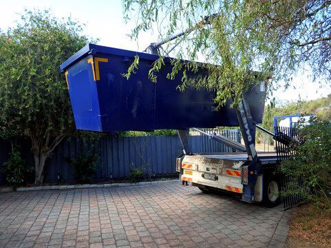 Garbage Skip being delivered