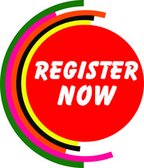 Red Vector Banner register now