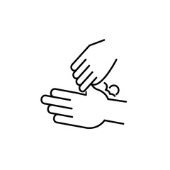 Hand washing line icon. Vector