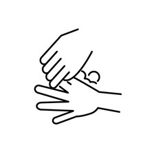 Hand washing line icon. Vector