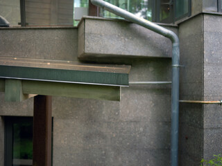 Drainpipes on the building wal