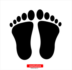Human foot vector icon.Flat design style vector illustration for graphic and web design.