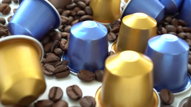 espresso coffee capsules with beans