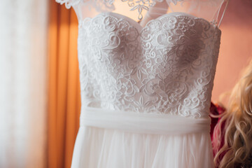 Beautiful wedding dress for the bride