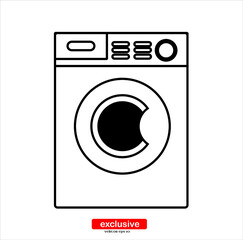 washing machine icon.Flat design style vector illustration for graphic and web design.