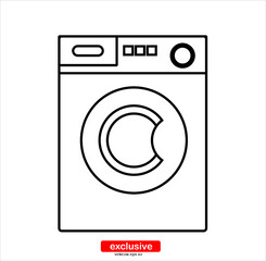 washing machine icon.Flat design style vector illustration for graphic and web design.