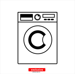 washing machine icon.Flat design style vector illustration for graphic and web design.