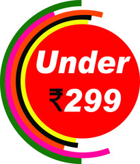 Red Vector Banner under 299.