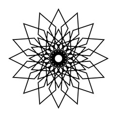 Design monochrome decorative snowflake element