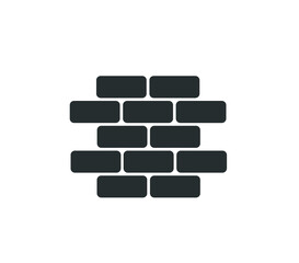 Brick icon. Brick wall icon.
