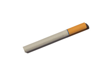 Filter cigarette lying on a white background