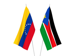 Republic of South Sudan and Venezuela flags